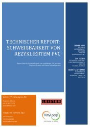 technischer Report: schweiÃŸbarkeit von rezykliertem PVC - Leister