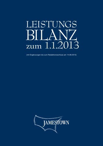 JAMESTOWN in dieser Leistungsbilanz - Leistungsbilanzportal