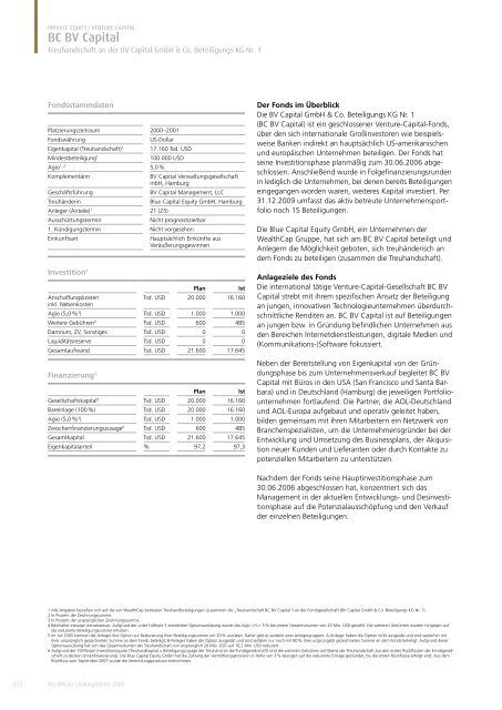WealthCap Leistungsbilanz 2009.pdf - Leistungsbilanzportal