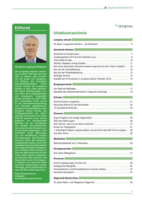 LN 2013-4.pdf - Einwohnergemeinde Lengnau BE