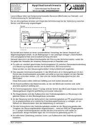 Applikationshinweis - Lenord+Bauer