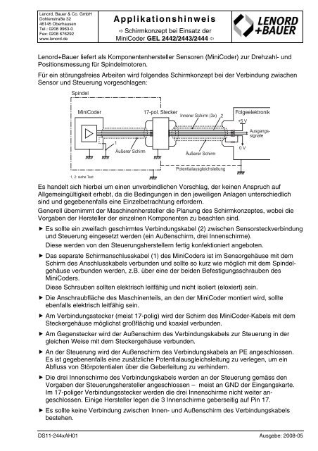 Applikationshinweis - Lenord+Bauer