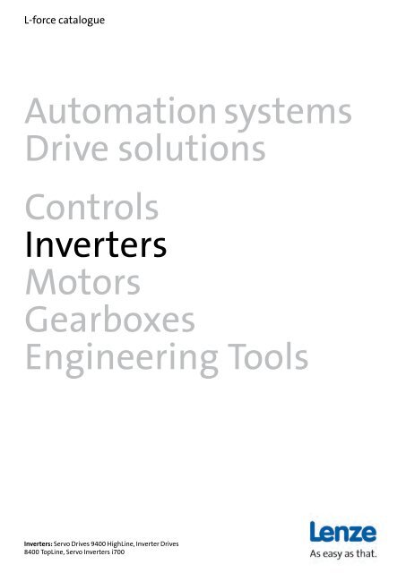 Catalogue Inverters (Servo Inverters) - Lenze