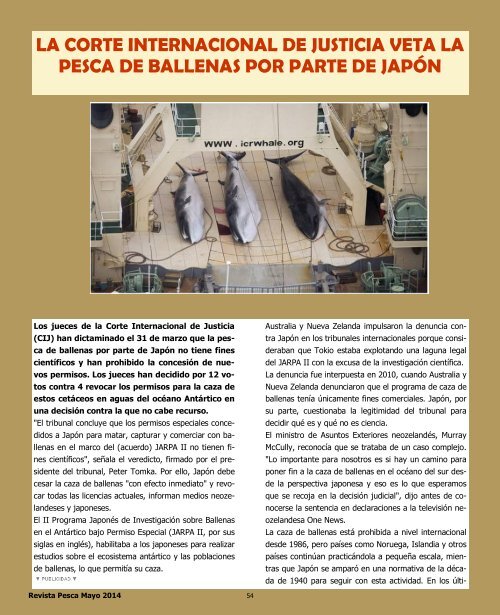 Revista Pesca Mayo 2014