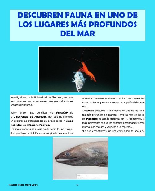 Revista Pesca Mayo 2014