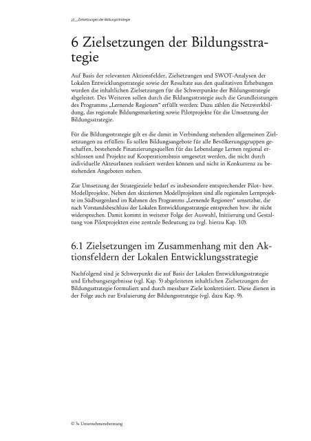 Bildungsstrategie für das Südburgenland - Lernende Regionen - in ...