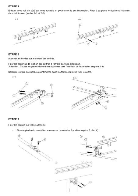 NOTICE DE MONTAGE STORE EXTENSION PHOENIX - Leroy Merlin