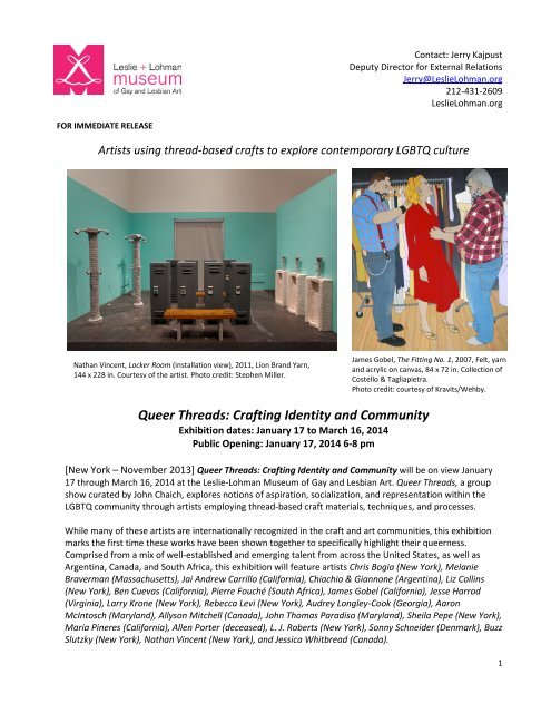 Queer Threads - Leslie Lohman Museum of Gay and Lesbian Art