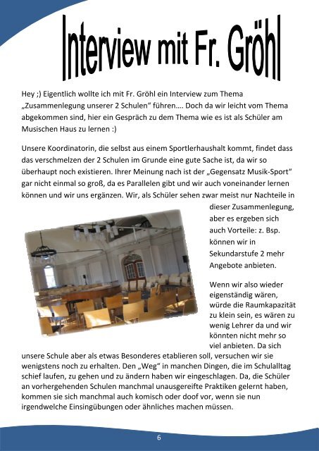 Ausgabe 4 – 2012/13 - Musisches Haus des Sportgymnasiums