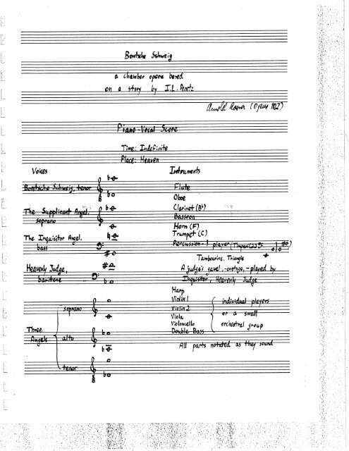 Rosner - Bontsche Schweig, op. 102