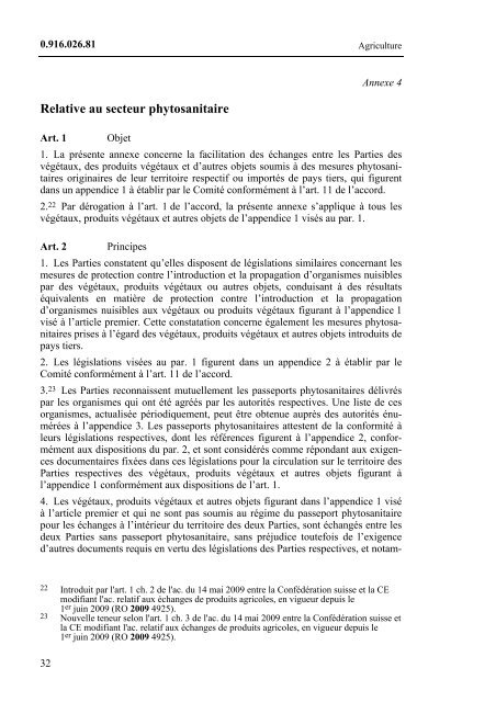 Accord entre la Confédération suisse et la Communauté ... - LexFind