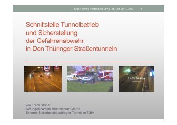Schnittstelle Tunnelbetrieb und Sicherstellung der ... - LFKS