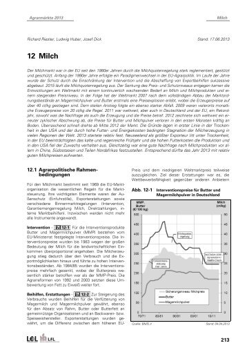 Teilauszug Kapitel "Milch" - Bayerische Landesanstalt für ...