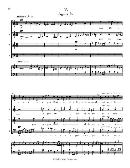 Rosner - Missa L’homme armé, op. 50