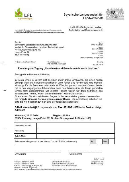 Anmeldung mit Anfahrtskizze- pdf-Datei 269 KB - Bayerische ...