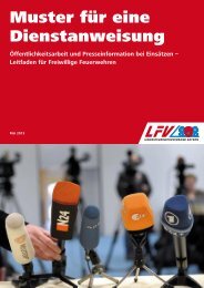 Muster für eine Dienstanweisung - Landesfeuerwehrverband Bayern