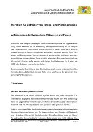 Merkblatt für Betreiber von Tatoo- und Piercingstudios - Bayerisches ...