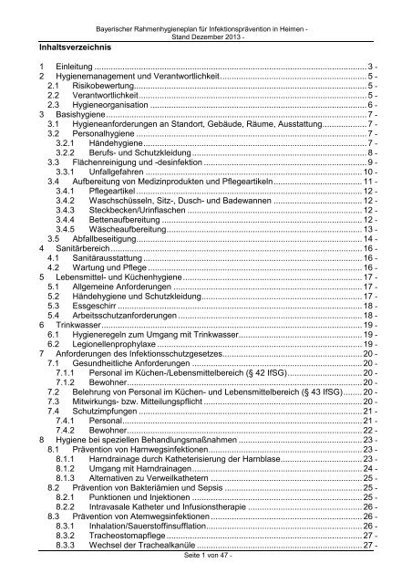 Rahmenhygieneplan für Infektionsprävention in Heimen und ...