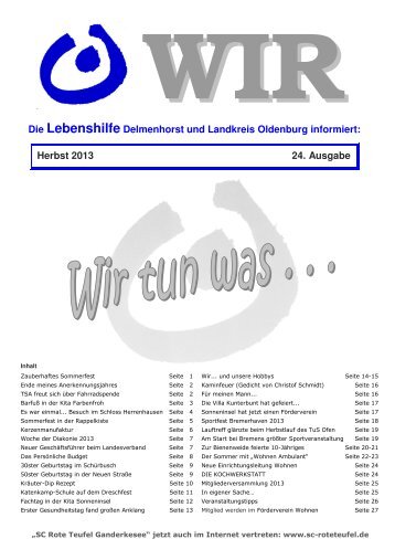 Ausgabe Herbst 2013 - Lebenshilfe Delmenhorst