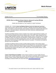 Brent and Marilyn Kelman Centre Opens - LHRI Release.pdf