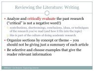 Literature Review Overview and Examples