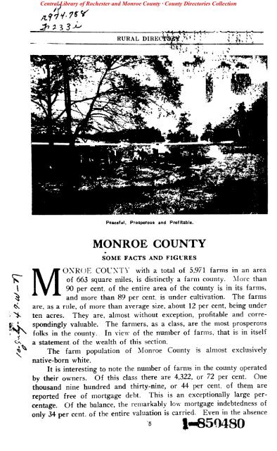 The Farm Journal Illustrated Rural Directory of Monroe County, New ...