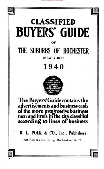 BUYERS' GUIDE - Monroe County Library System