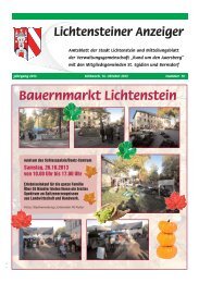 Lichtensteiner Anzeiger - Stadtverwaltung Lichtenstein