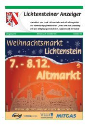 Lichtensteiner Anzeiger - Stadtverwaltung Lichtenstein
