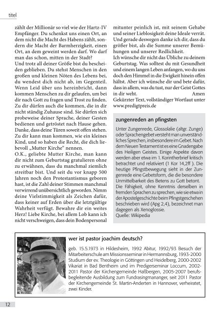 Gemeindebrief als PDF - Evangelisch-lutherische Kirche in Neustadt