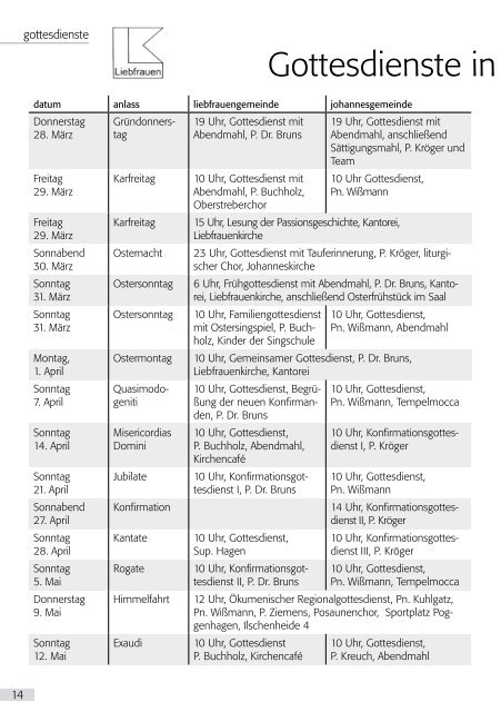 Gemeindebrief als PDF - Evangelisch-lutherische Kirche in Neustadt