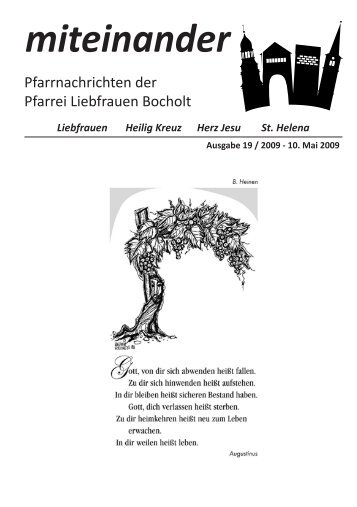 Pfarrnachrichten miteinander Nr. 19 - Jahr 2009 - Katholische ...