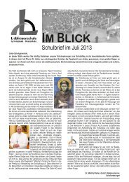 Ausgabe Juni 2013 - Liebfrauenschule Sigmaringen