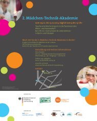 2. Mädchen-Technik-Akademie in Berlin - Flyer - LIFE eV