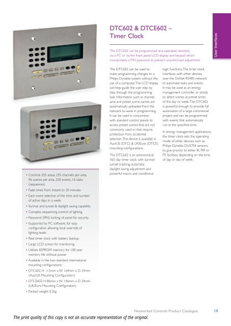 Networked Controls Product Catalogue - Philips