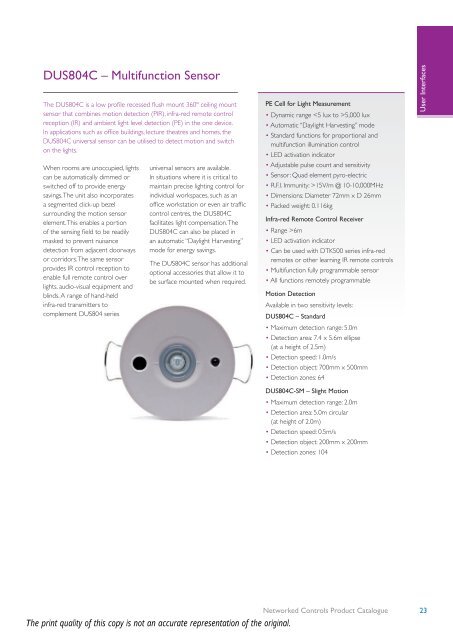 Networked Controls Product Catalogue - Philips