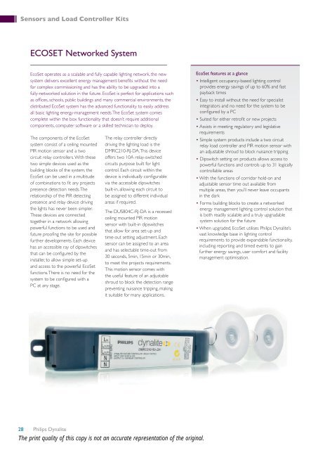 Networked Controls Product Catalogue - Philips