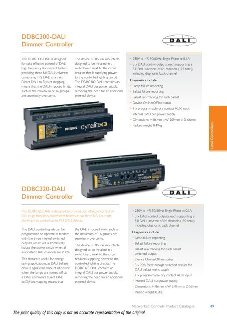 Networked Controls Product Catalogue - Philips