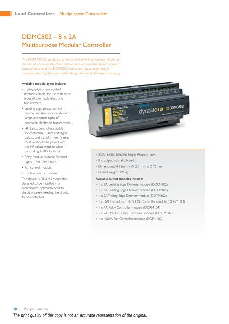 Networked Controls Product Catalogue - Philips