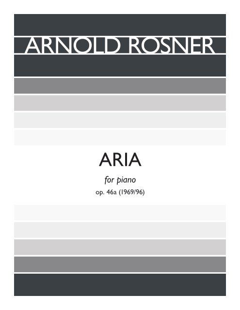 Rosner - Aria, op. 46a