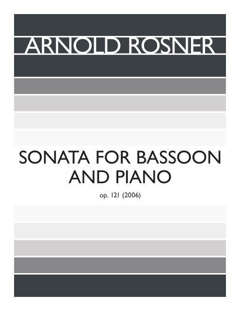 Rosner - Sonata for Bassoon and Piano, op. 121