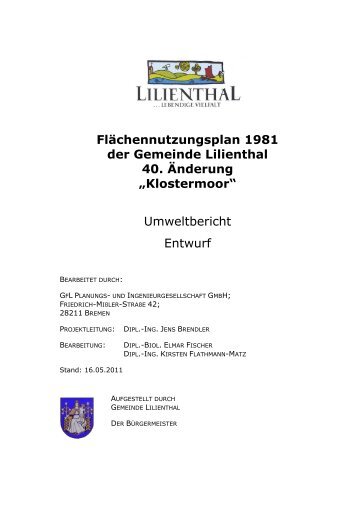 Umweltbericht - Lilienthal