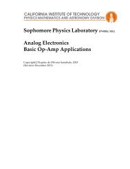 Analog Electronics Basic Op-Amp Applications - LIGO