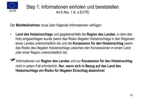 Auswirkungen der EUTR auf Schweizer Exporte von Holz ... - Lignum