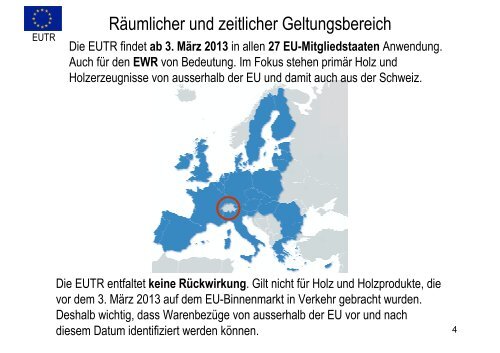 Auswirkungen der EUTR auf Schweizer Exporte von Holz ... - Lignum