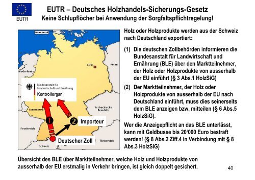 Auswirkungen der EUTR auf Schweizer Exporte von Holz ... - Lignum