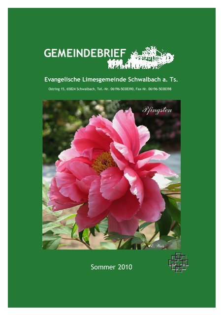 GEMEINDEBRIEF - Evangelische Limesgemeinde Schwalbach am ...