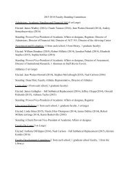 faculty standing committees, 2013-14