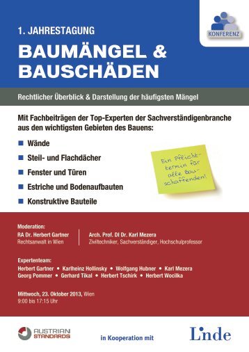 BAUMÄNGEL & BAUSCHÄDEN - Linde Verlag