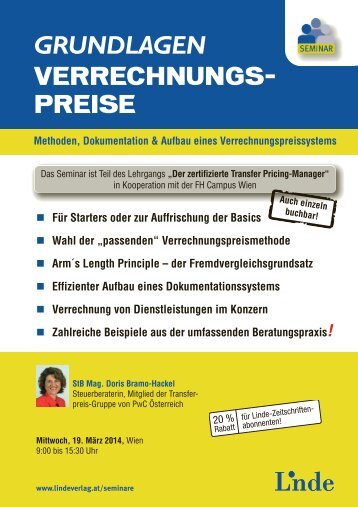 Grundlagen Verrechnungspreise - Linde Verlag